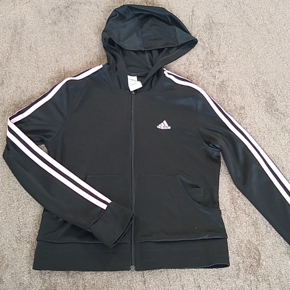 Adidas Zip Up Athletic Hoodie Jacket Size Small